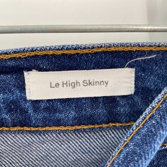 Frame Denim Le High Skinny Ankle Womens Size 26 Jeans Blue Distressed Tapered - Picture 7 of 12